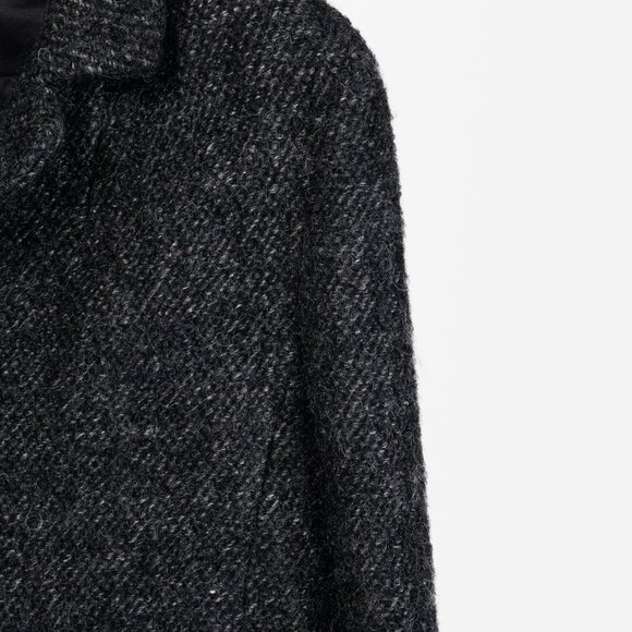 Annette Gortz Grey Brown Ombre Multi-Fibre Frayed Hems Jacket - Picture 5 of 16